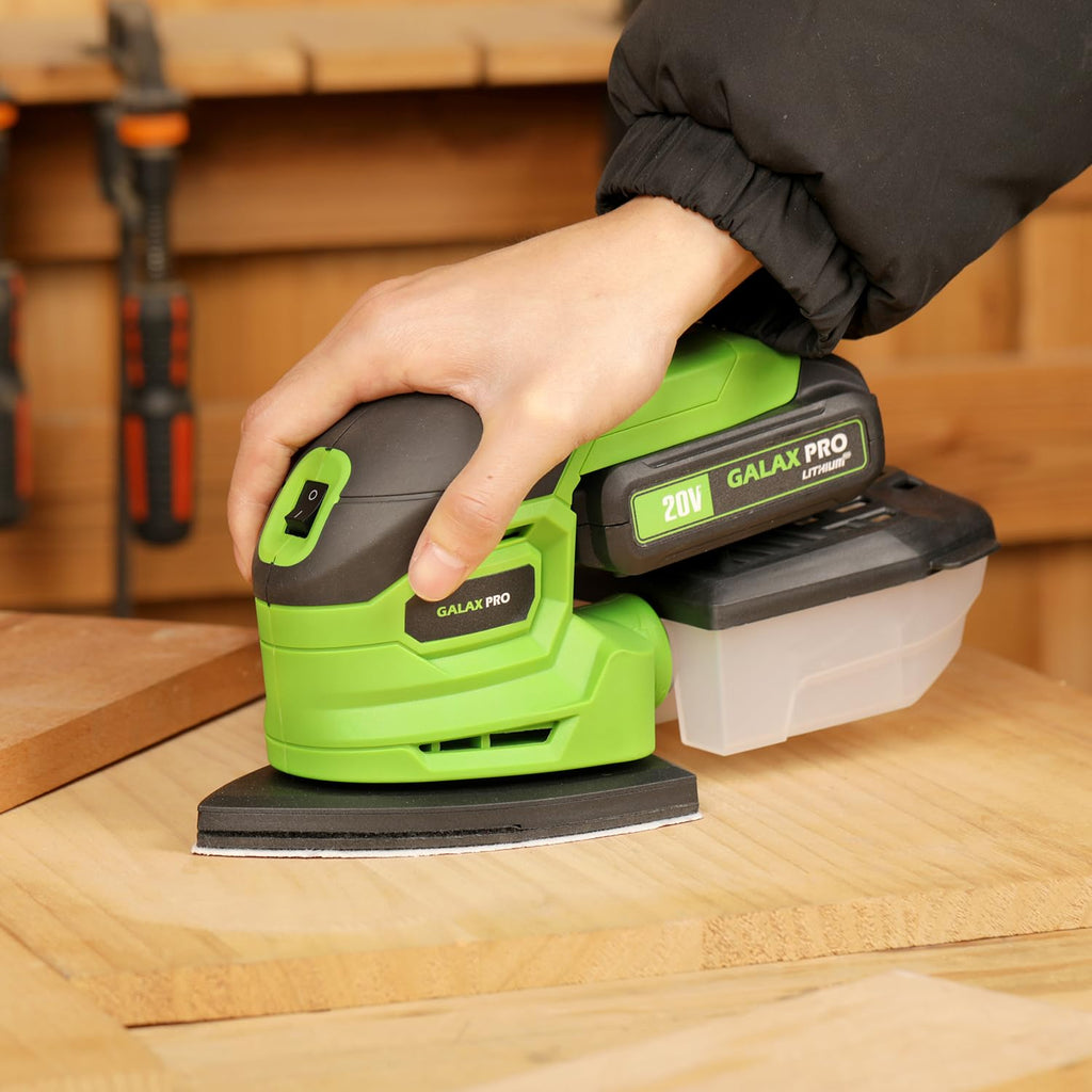 Cordless Detail Sander 2.0Ah Battery, 20 Pcs Sandpapers F750