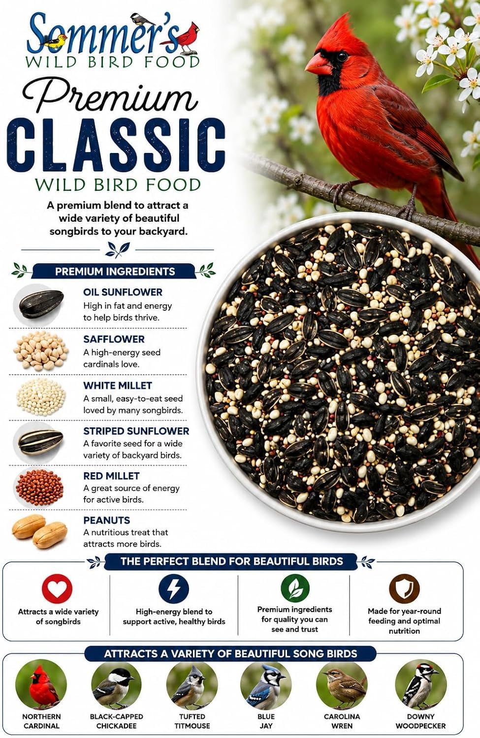 Wild Bird Seed 20 lb Sunflower Blend B676926
