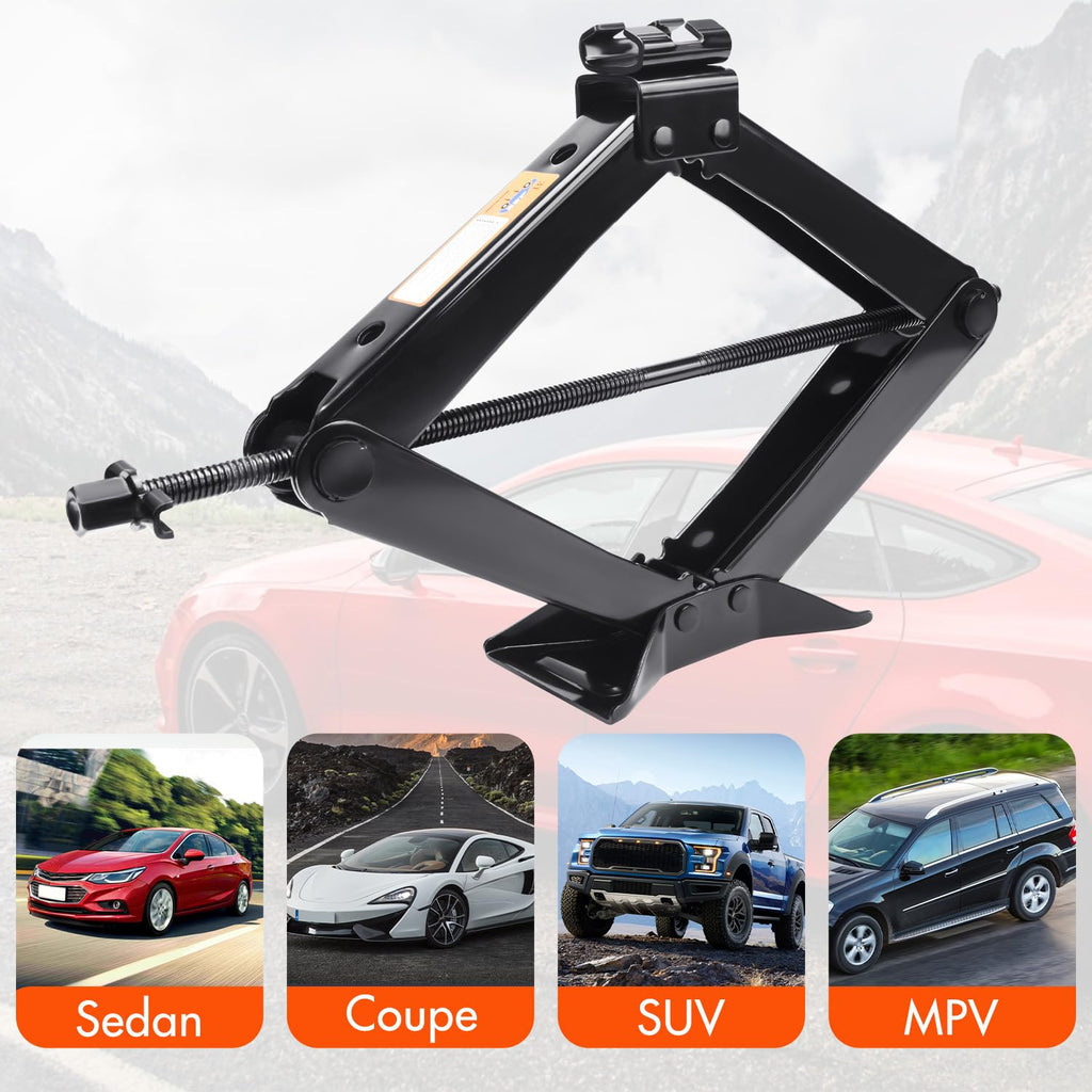 Scissor Car Jack 3 Ton Tire Changing Kit with Lug Wrench U78595