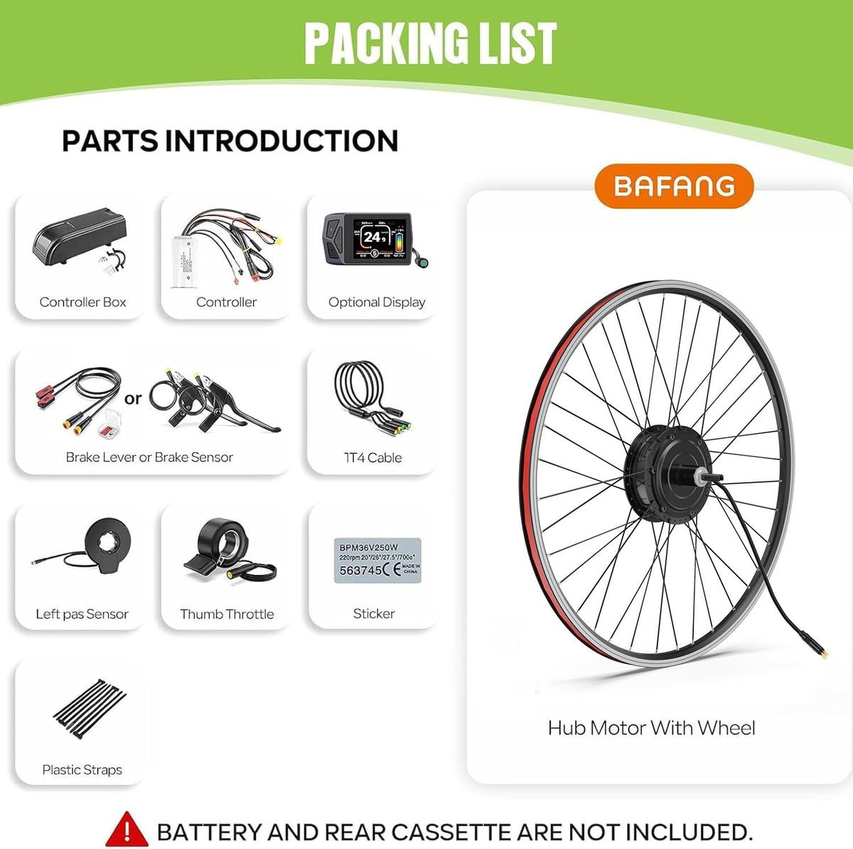 48V 500W 750W Electric Bicycle Conversion Kit M259528