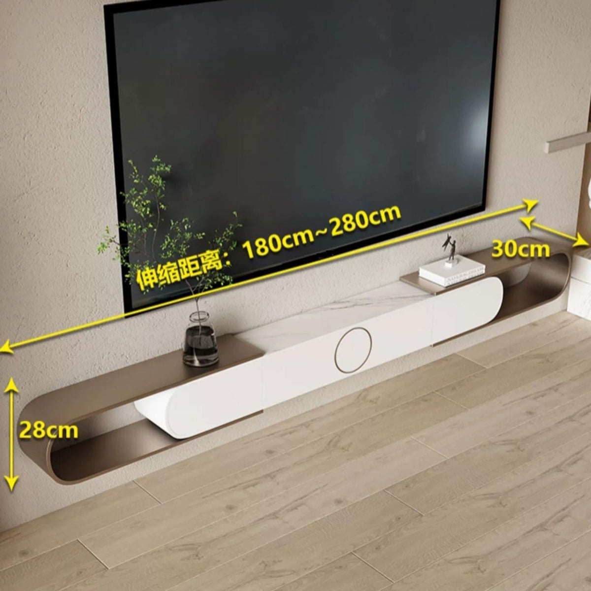 Expandable Wall Mounted TV Stand with Storage E629