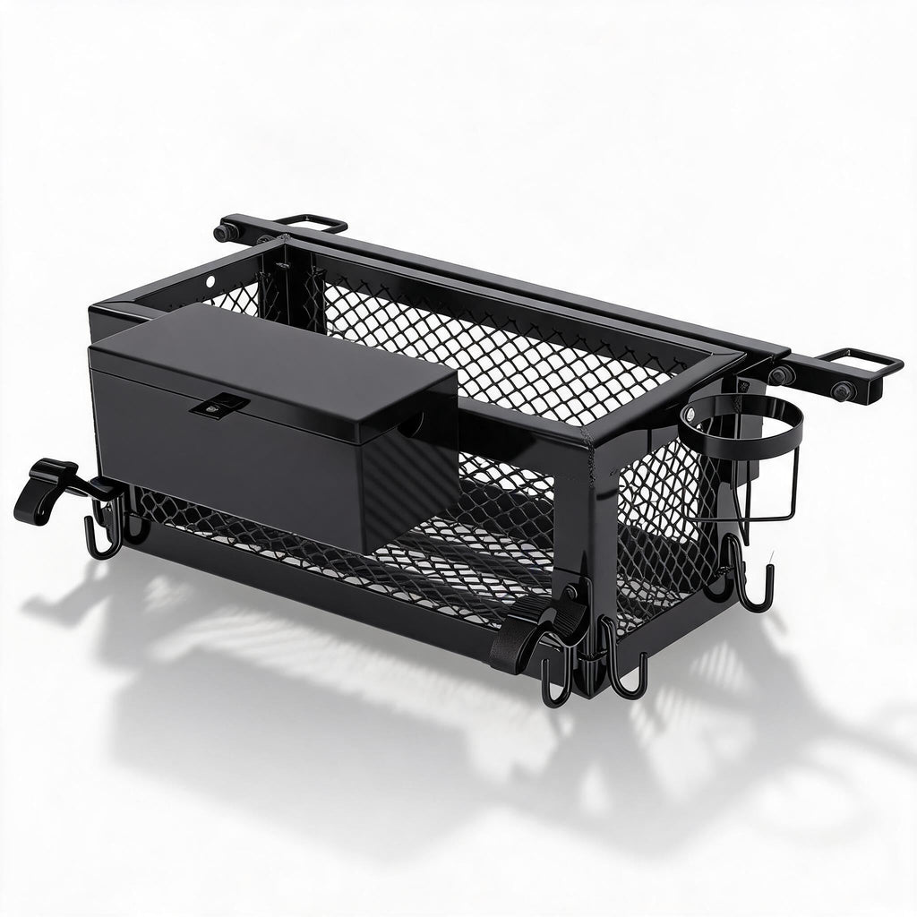 Black Tractor Tool Box Basket Attachment N637