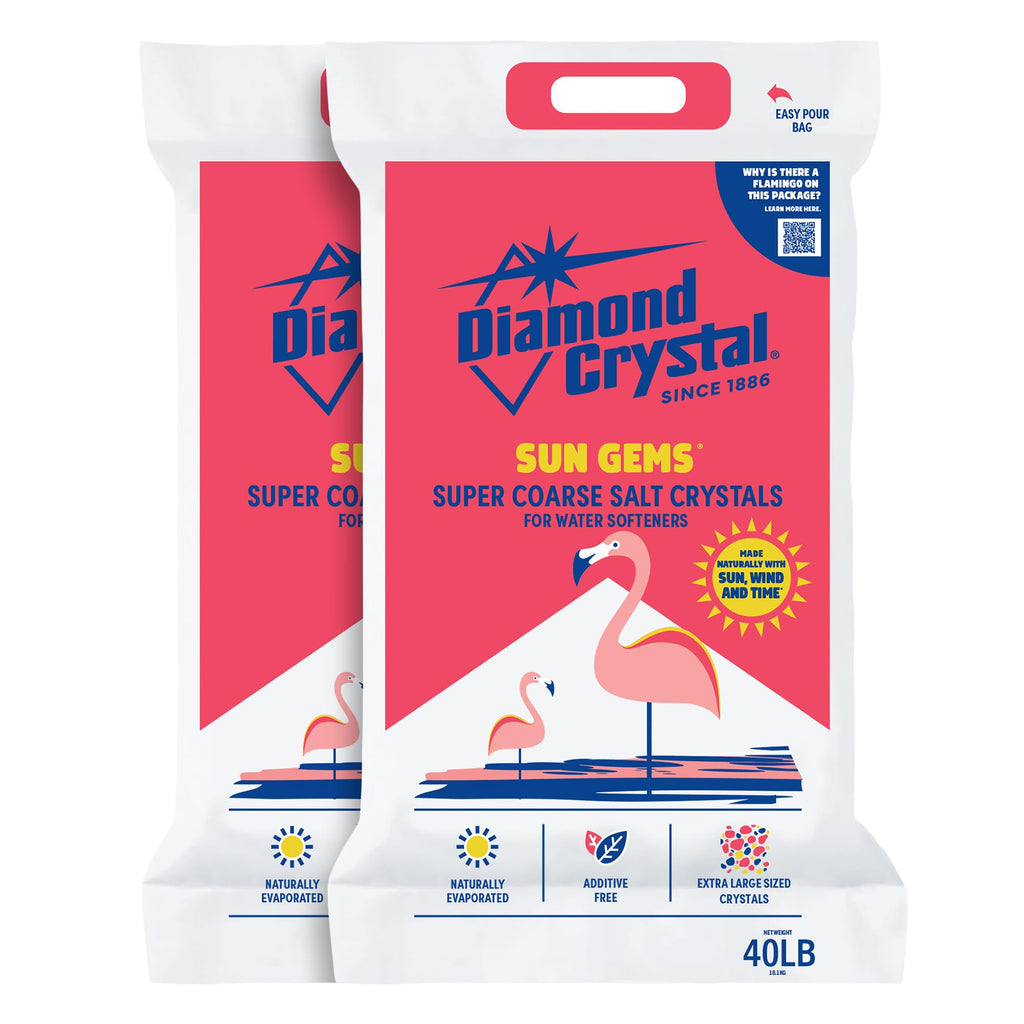 2 Pack Super Coarse Water Softener Salt, 40 Pounds K60536