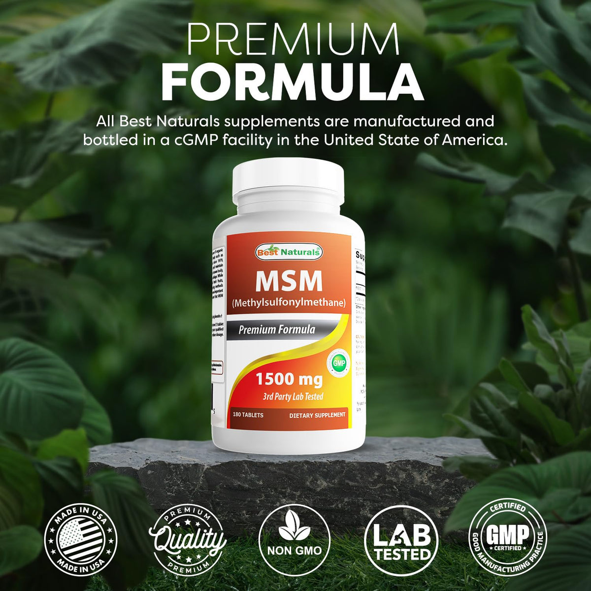 MSM 1500 mg 180 Tablets M84846