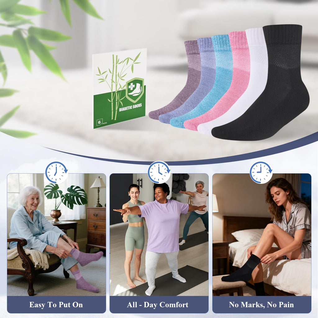 Bamboo Viscose Non Binding Wide Top Ankle Socks M6555