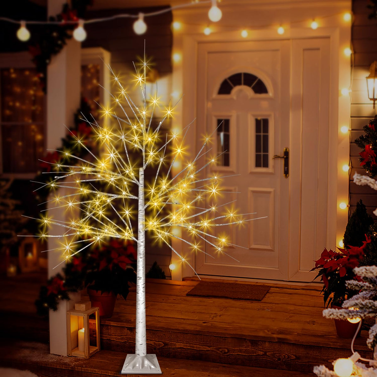 4FT LED Birch Tree with 96 Lights X61467