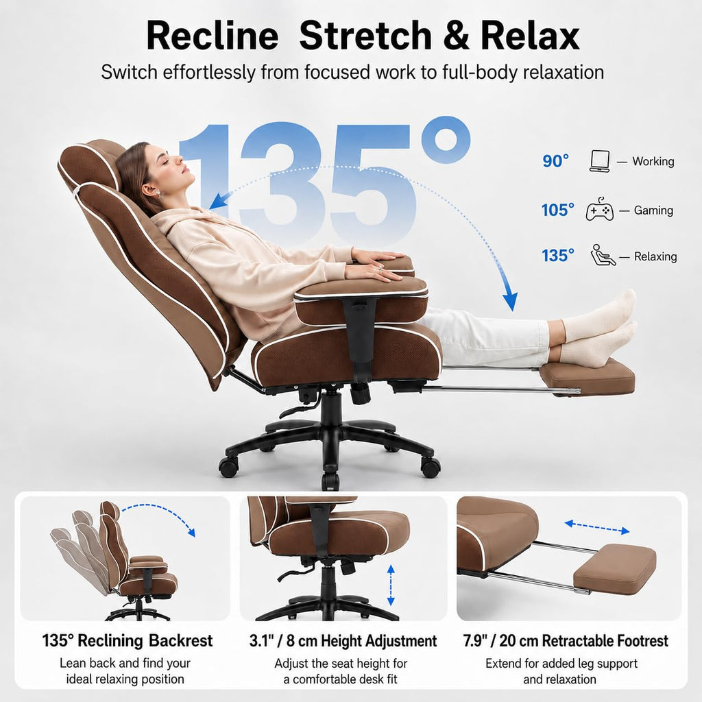 Big and Tall Office Chair with Lumbar Support L196643
