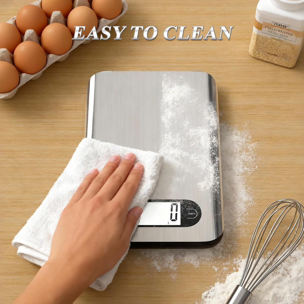 Digital Kitchen Scale 17 Pounds Capacity Stainless Steel W2188