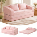 61" Pink Convertible Futon Sofa Bed T415284