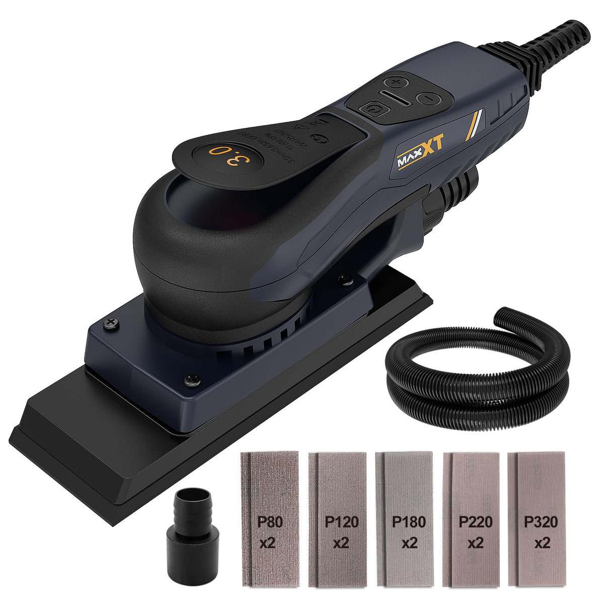 Brushless 3mm Orbital Sander 350W Variable Speed with 10 Sanding Paper H919421