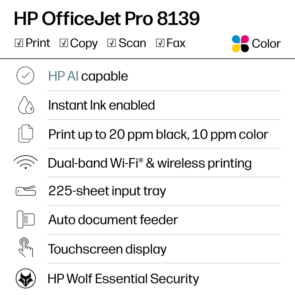 Wireless All-in-One Color Inkjet Printer S89156