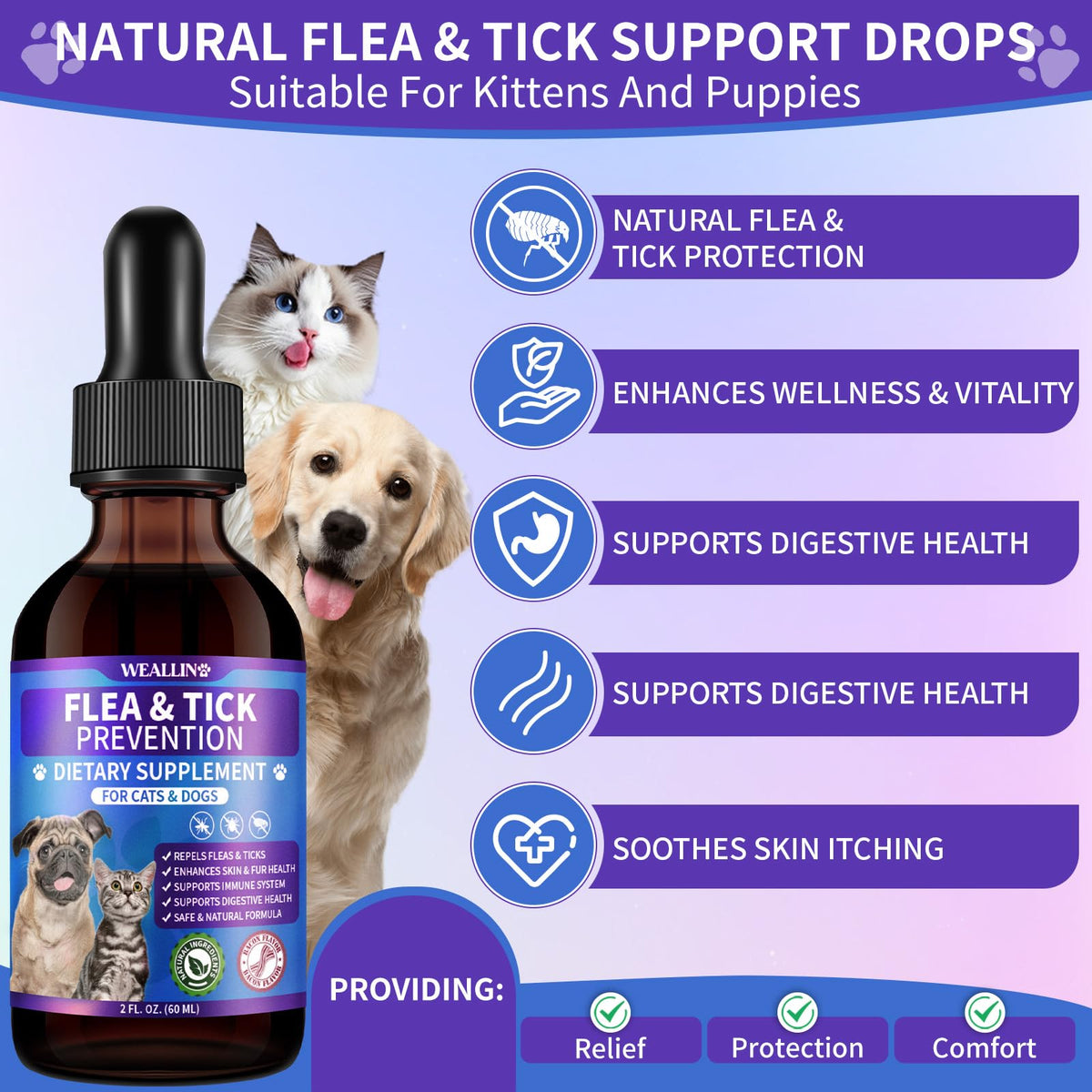 Flea and Tick Support for Dogs and Cats 60ml S3005
