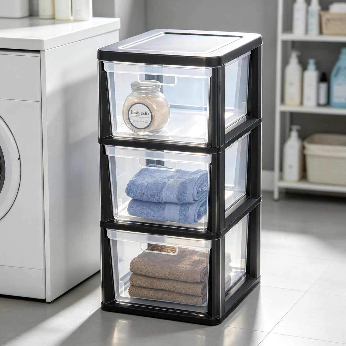 3-Drawer Plastic Storage Tower W68244