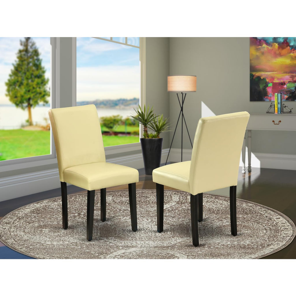 PU Leather Accent Chair with Black Legs J342