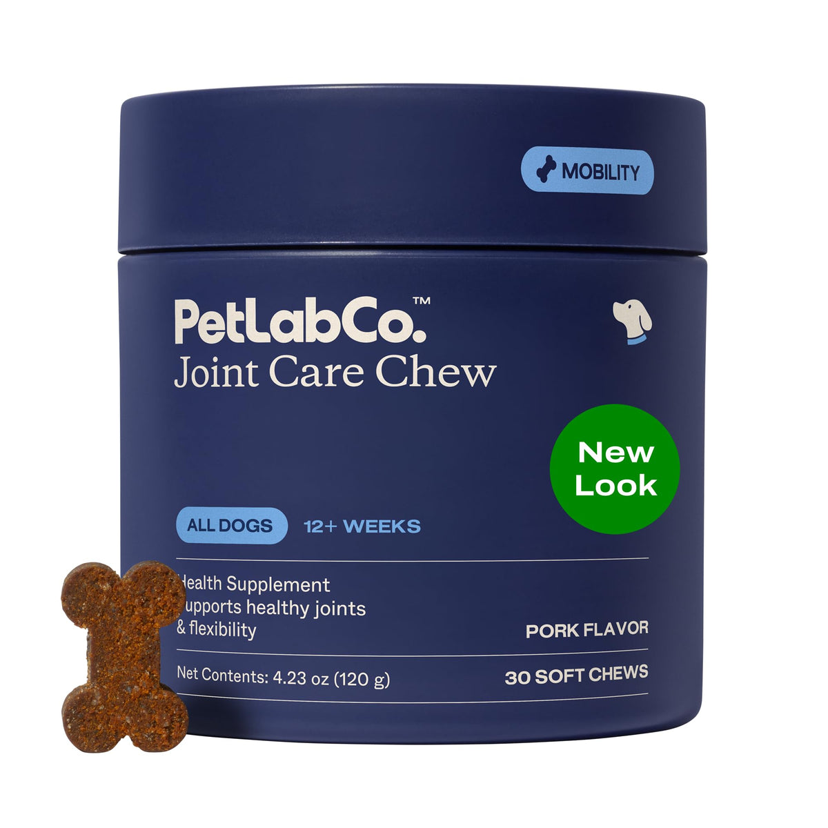 Joint Care Chews for Dogs, 30 Soft Chews, Pork E5347