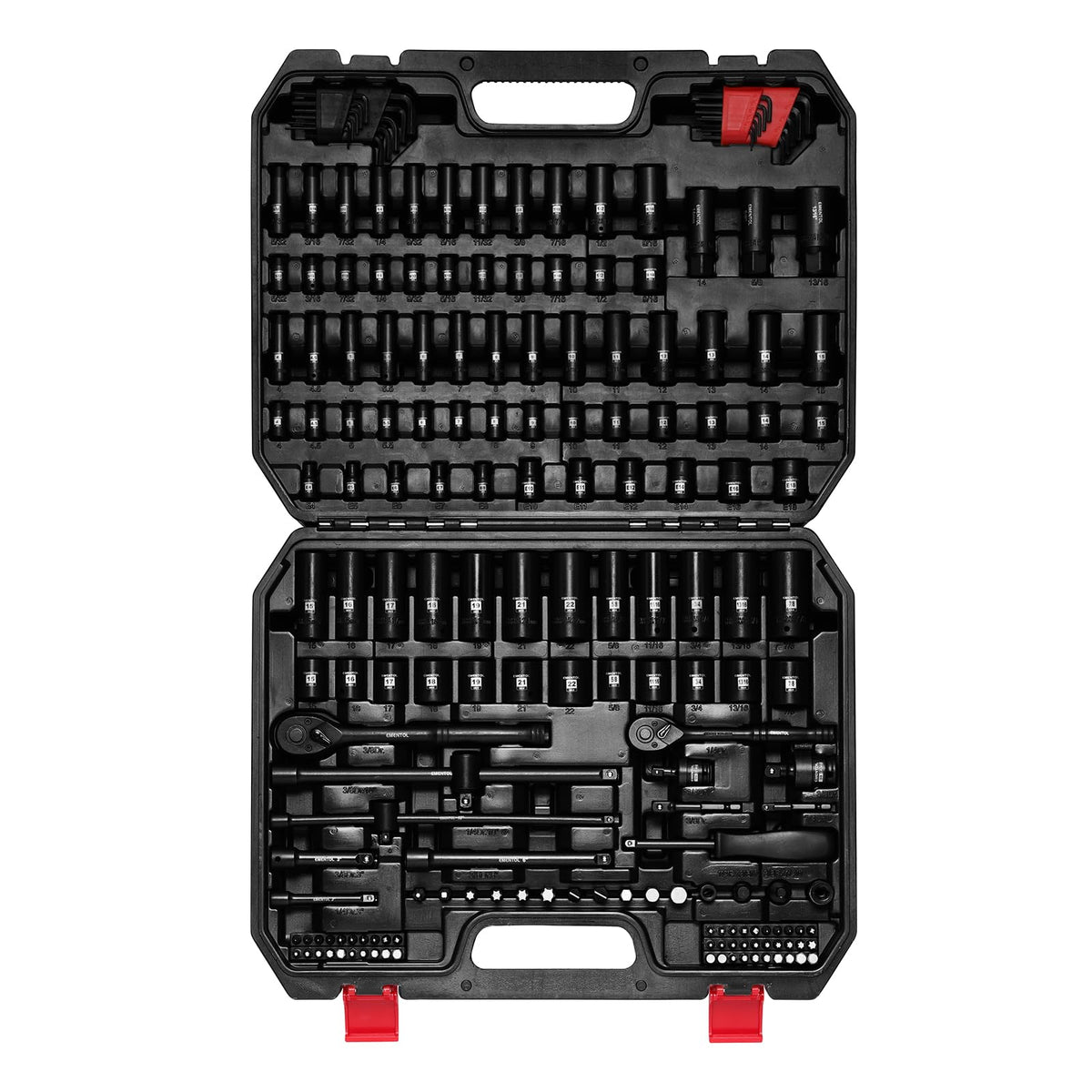 189-Piece Impact Socket Set, 1/4" & 3/8" Drive Metric and SAE F81284
