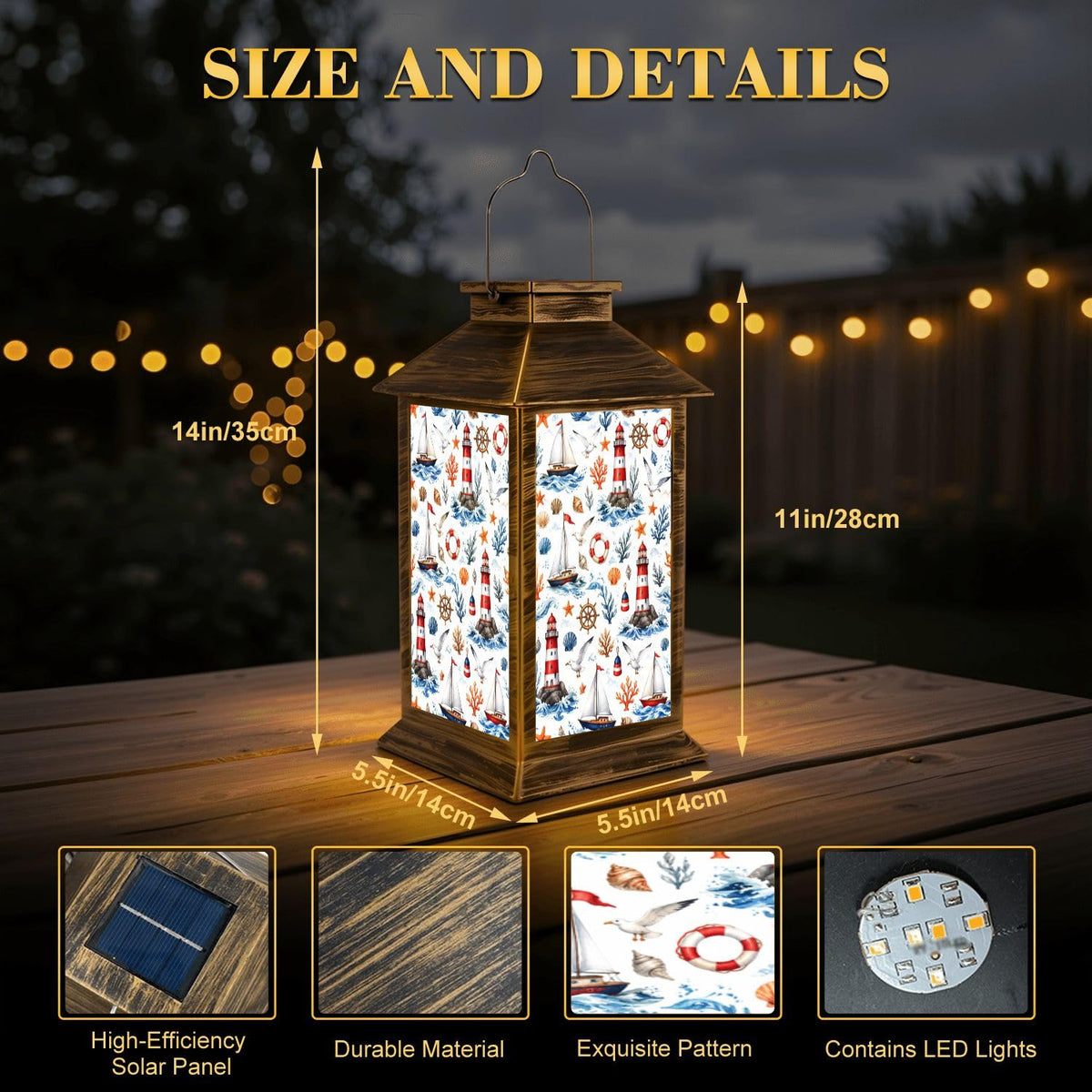 Waterproof LED Solar Lantern M97765