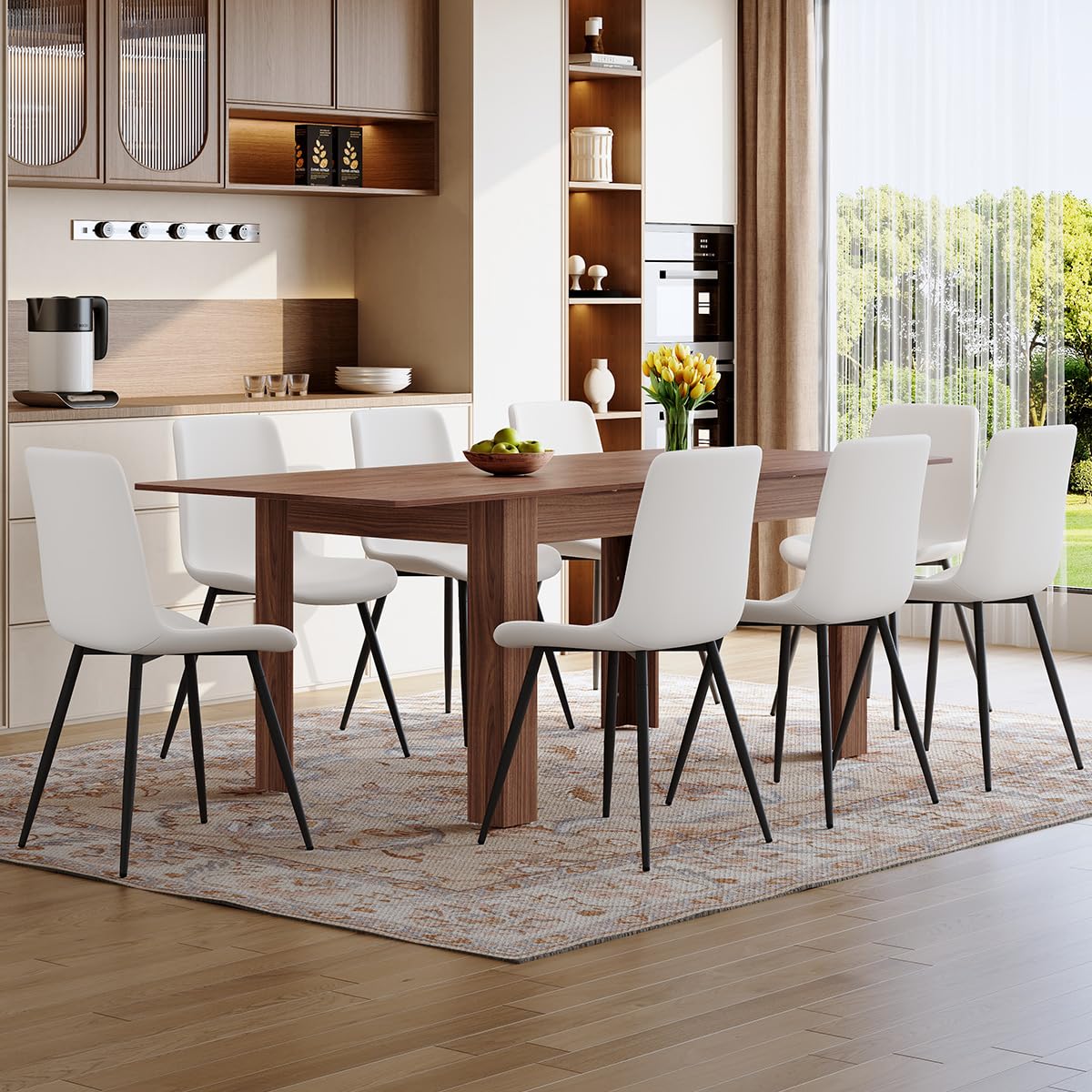 9 Piece Extendable Rectangular Dining Table Set with 8 Chairs A794032
