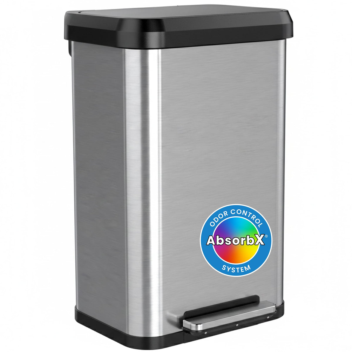 13.2 Gallon Stainless Steel Step Trash Can D488