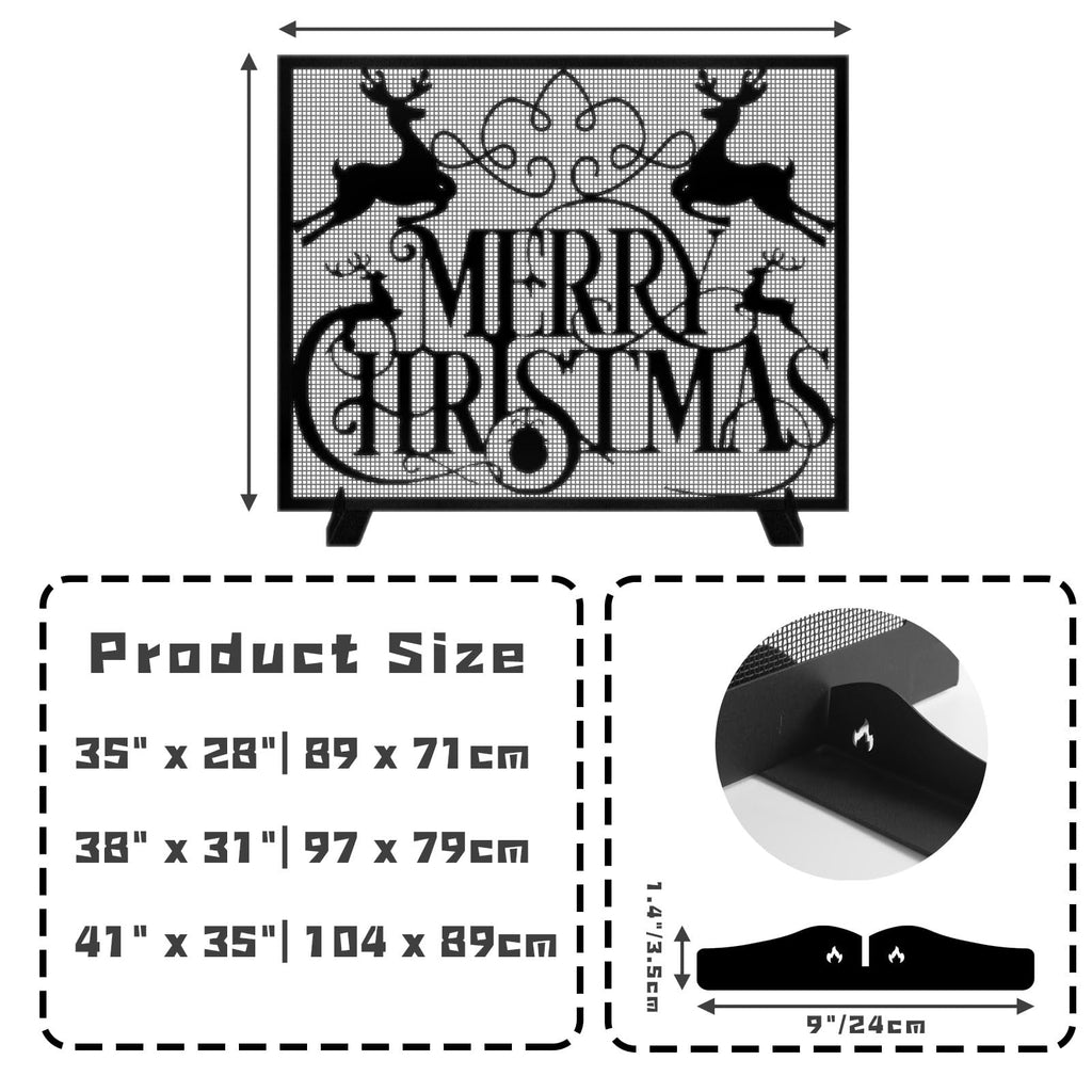 Christmas Fireplace Screen N721