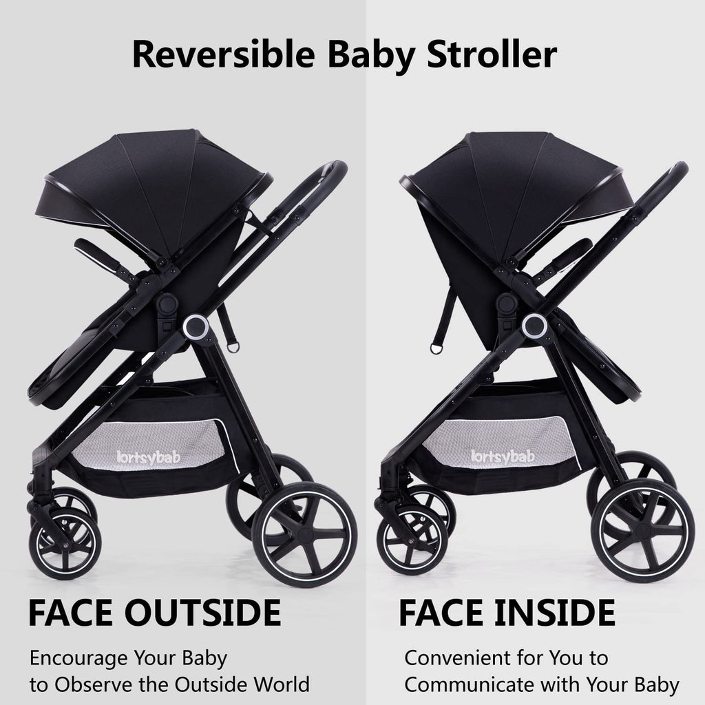 2-in-1 Folding Baby Stroller with Reversible Seat U165