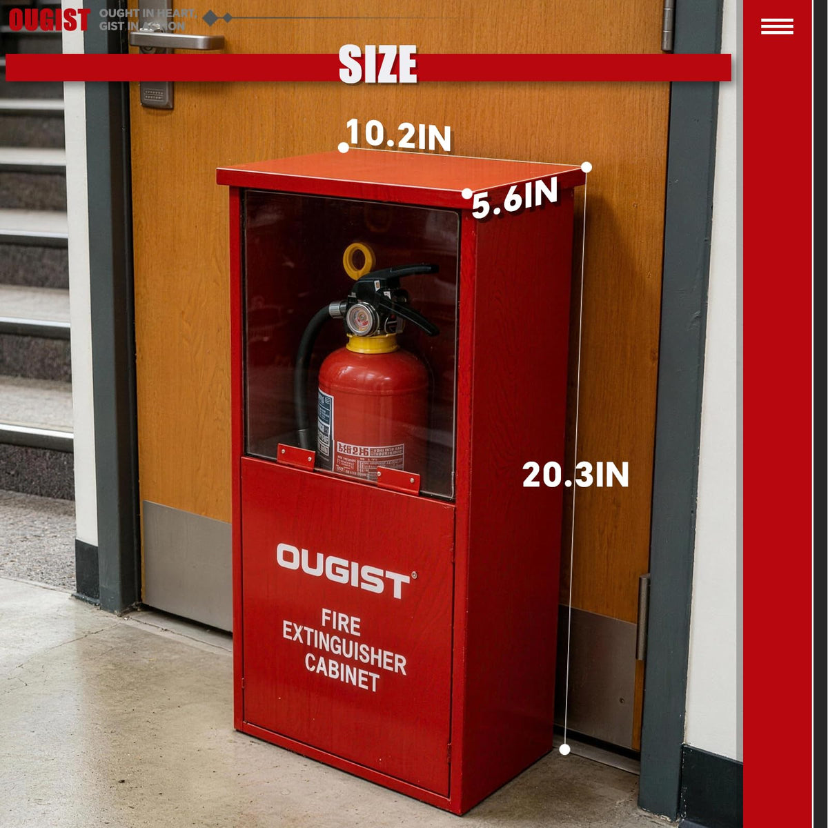 Fire Extinguisher Cabinet with Acrylic Window B986