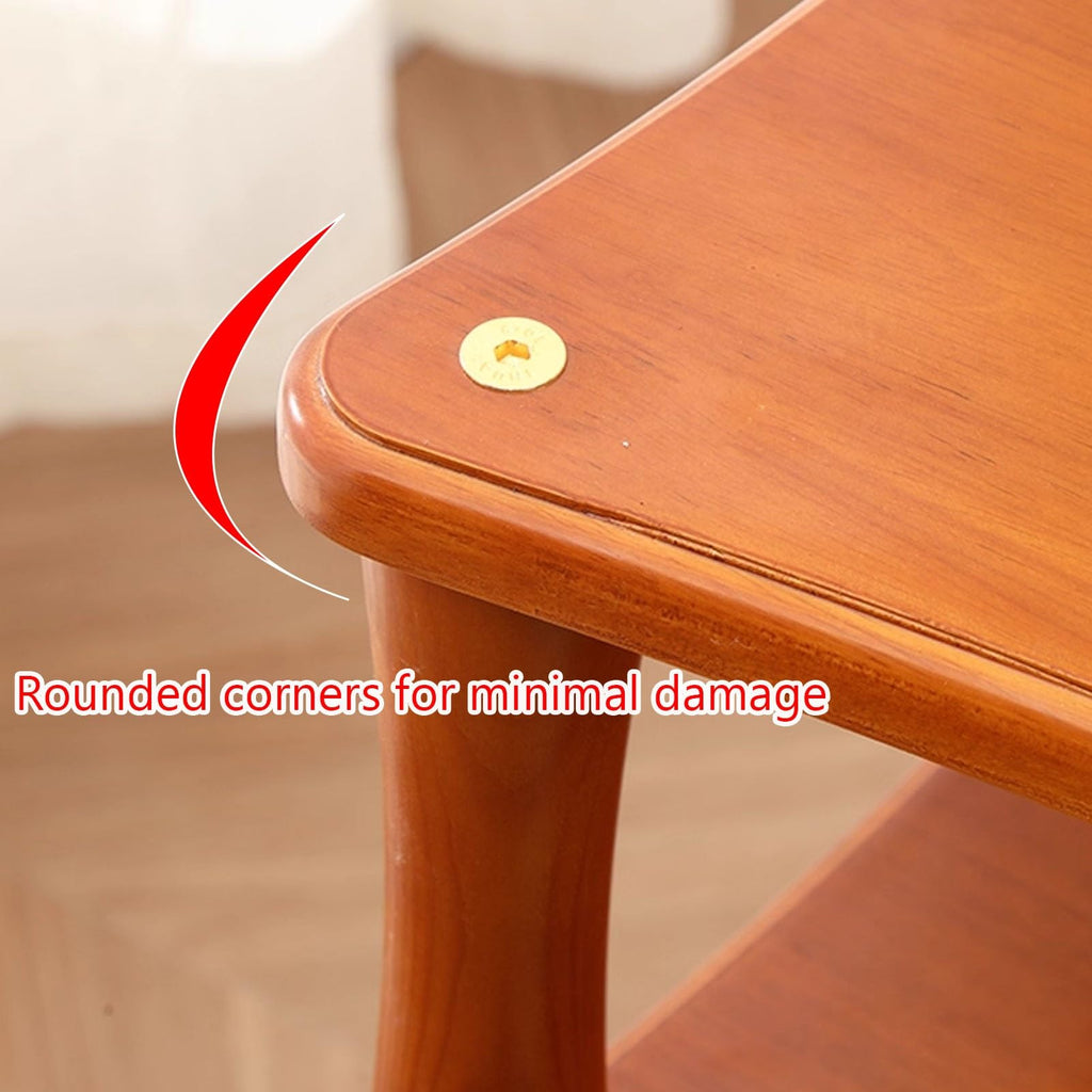 Brown 3 Tier Solid Wood Media Stand Z98079