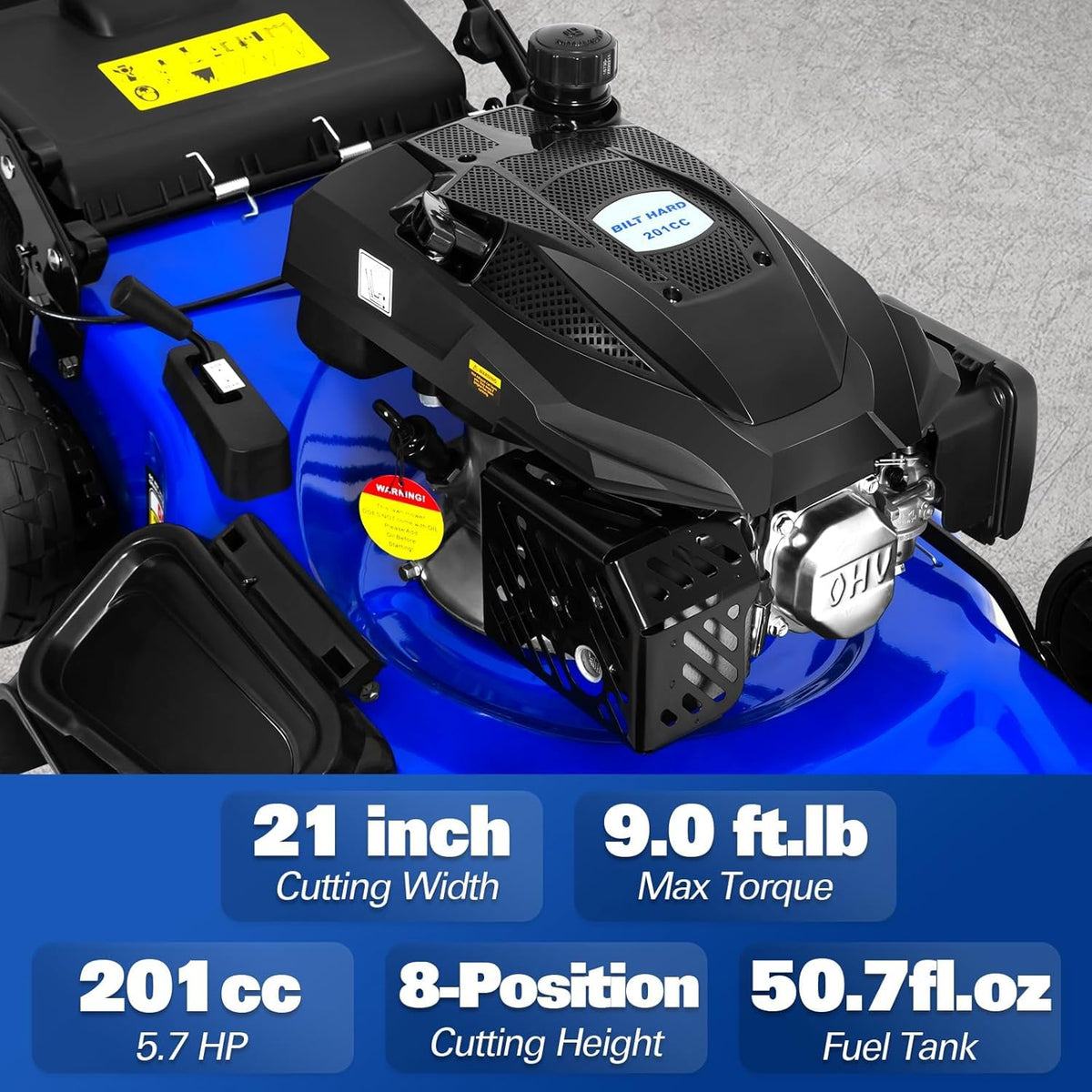 21" Self Propelled Gas Lawn Mower G6589