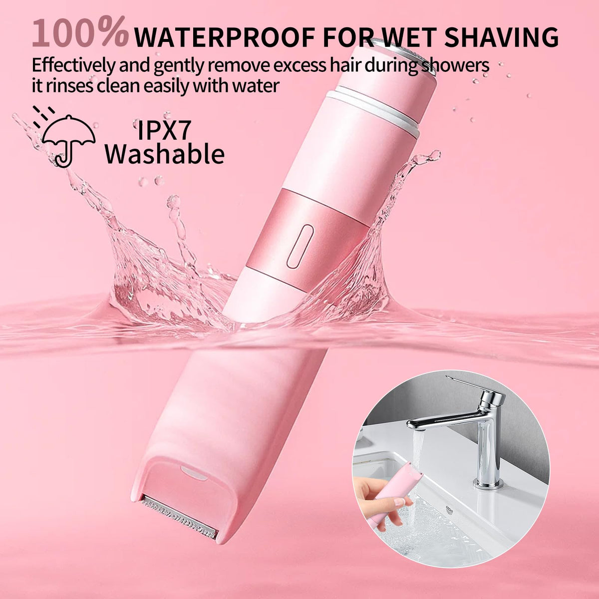 Pink 2 in 1 Bikini Trimmer O3322
