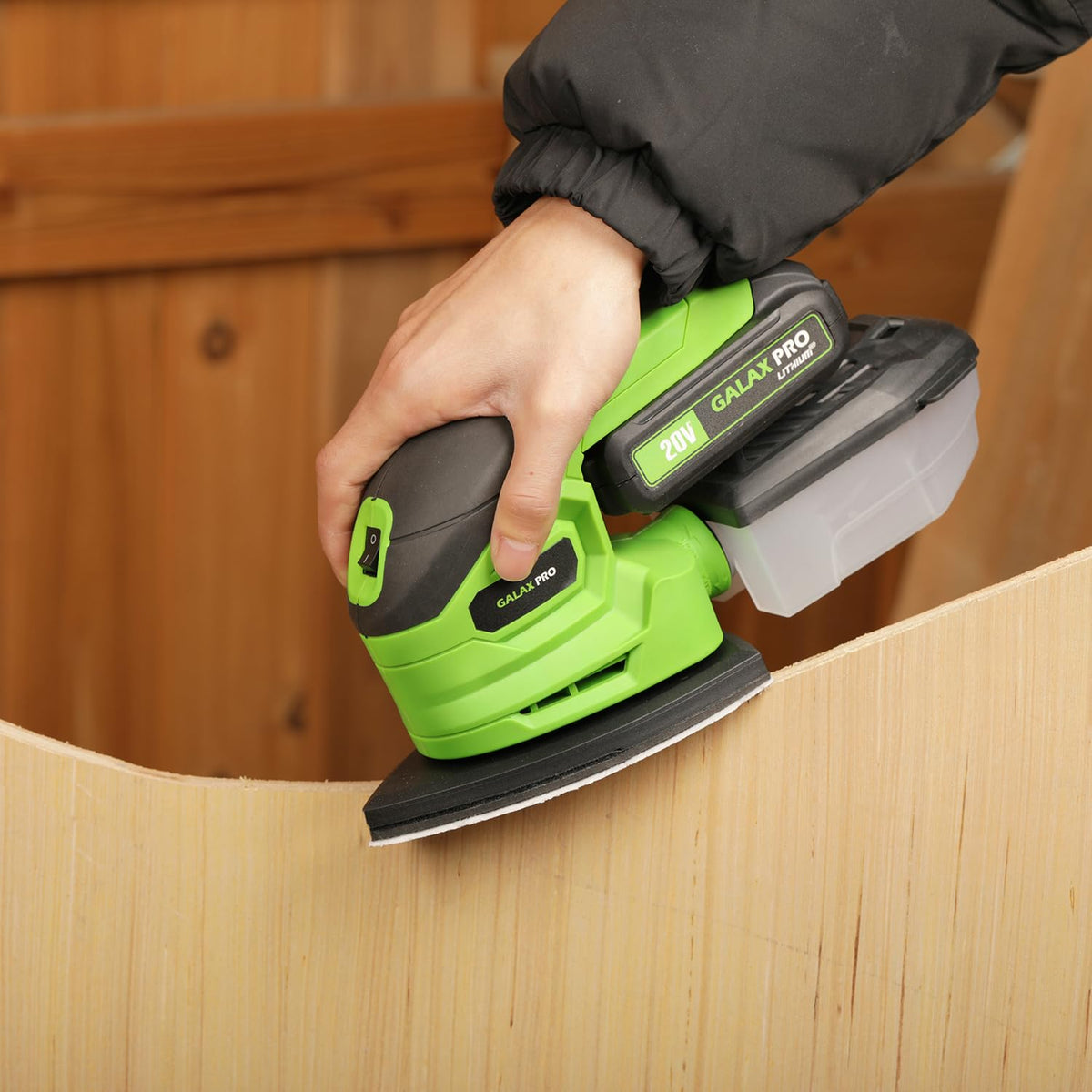 Cordless Detail Sander 2.0Ah Battery, 20 Pcs Sandpapers F750