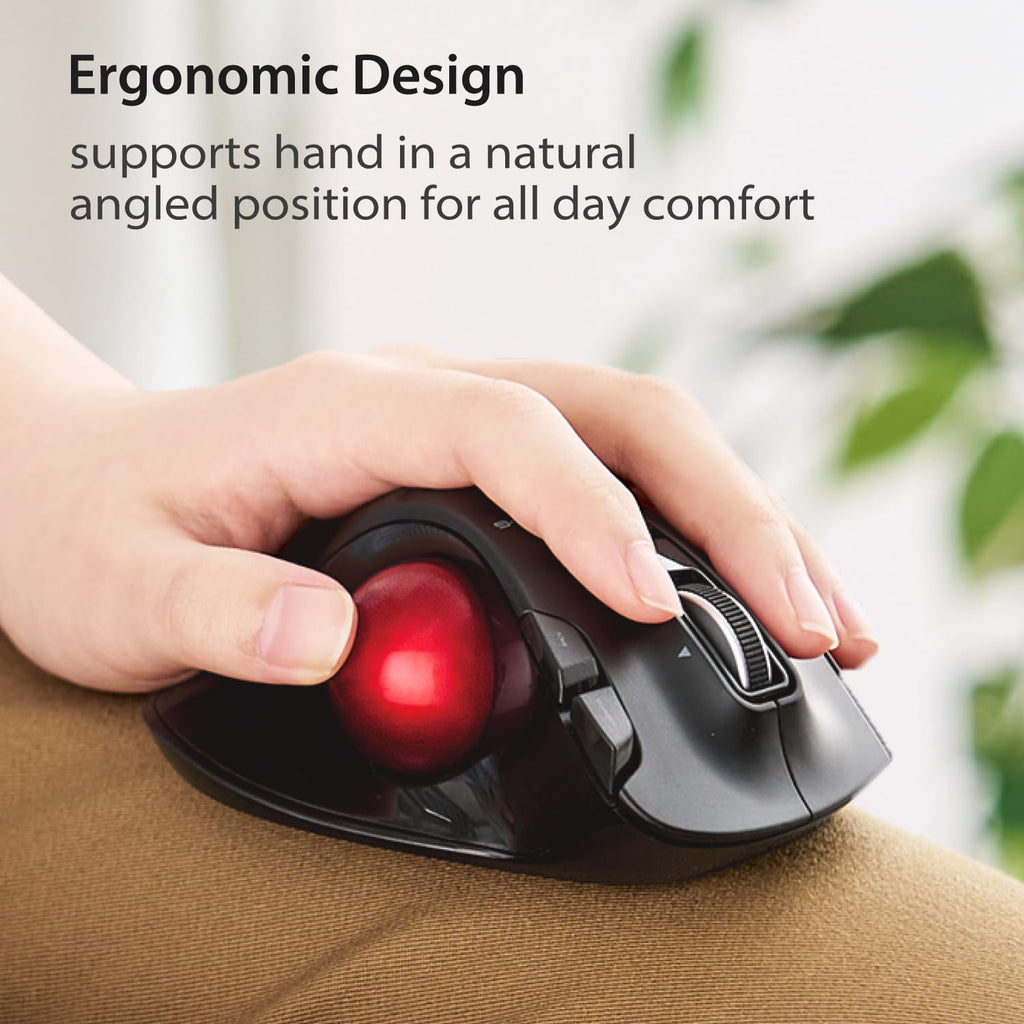 Wireless Left Handed Thumb Control Trackball Mouse D216