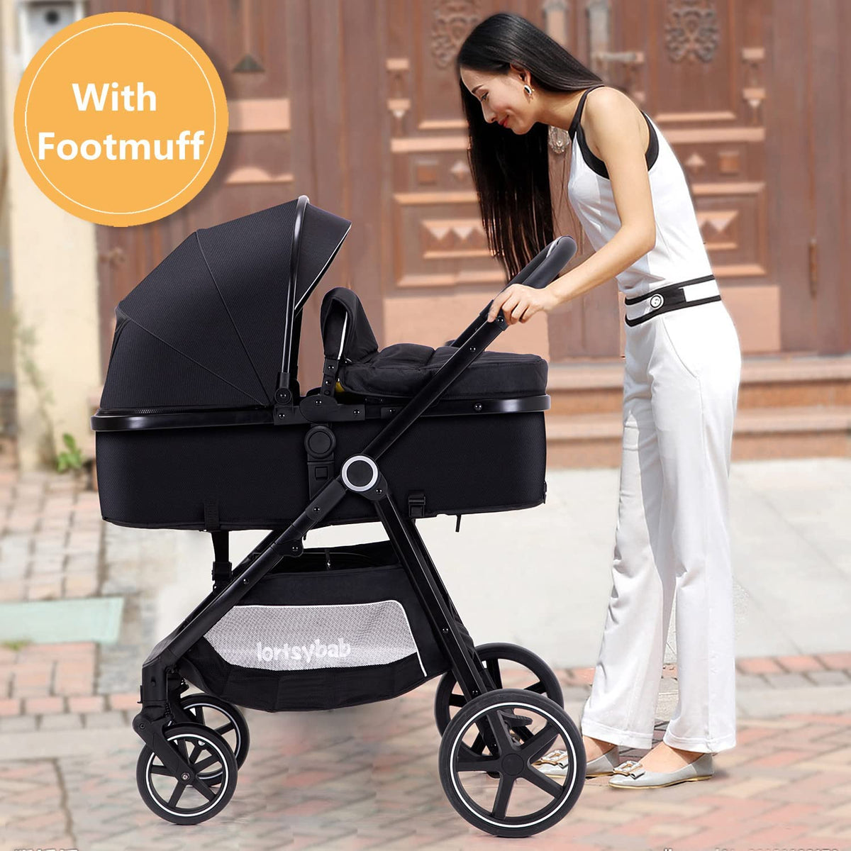 2-in-1 Folding Baby Stroller with Reversible Seat U165