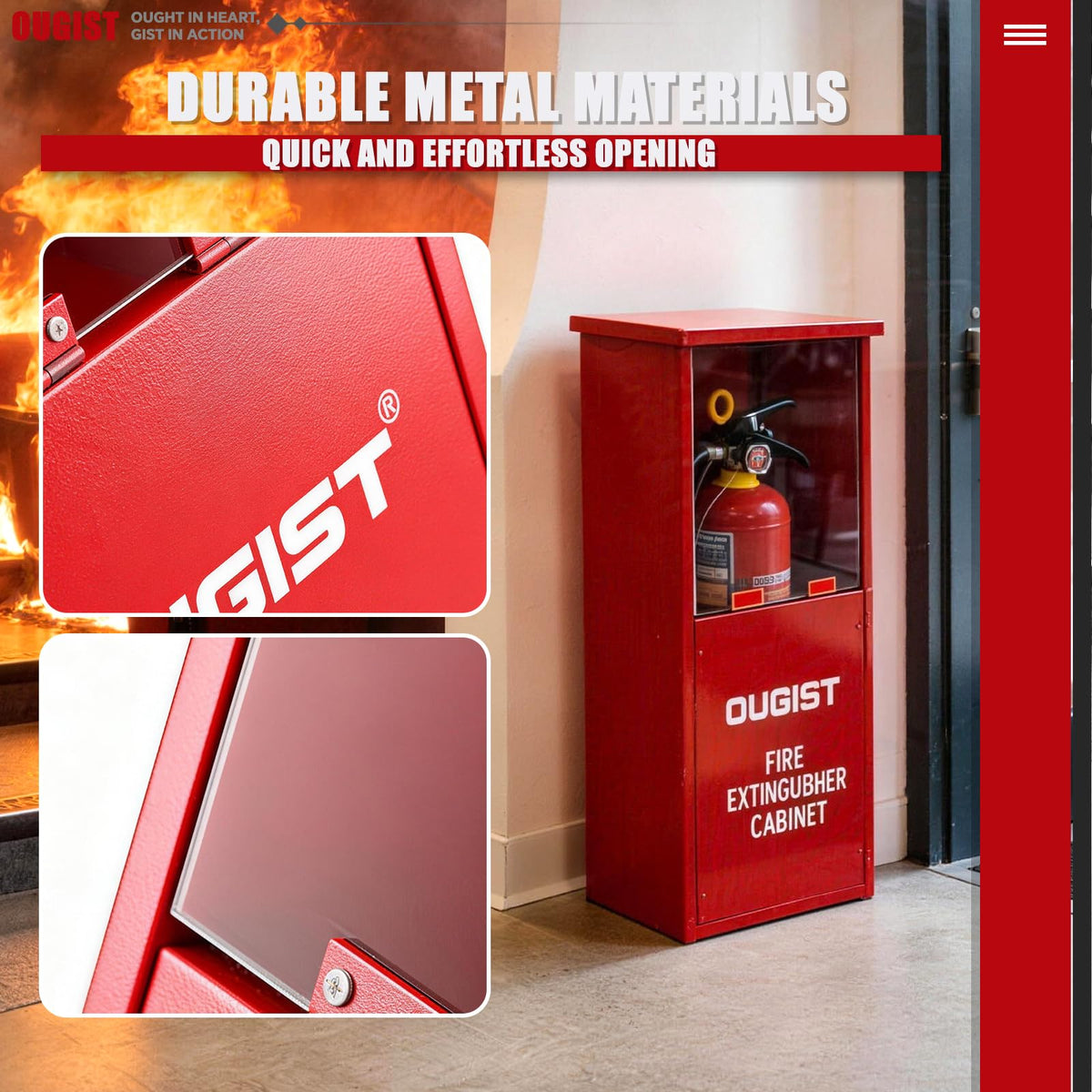 Fire Extinguisher Cabinet with Acrylic Window B986