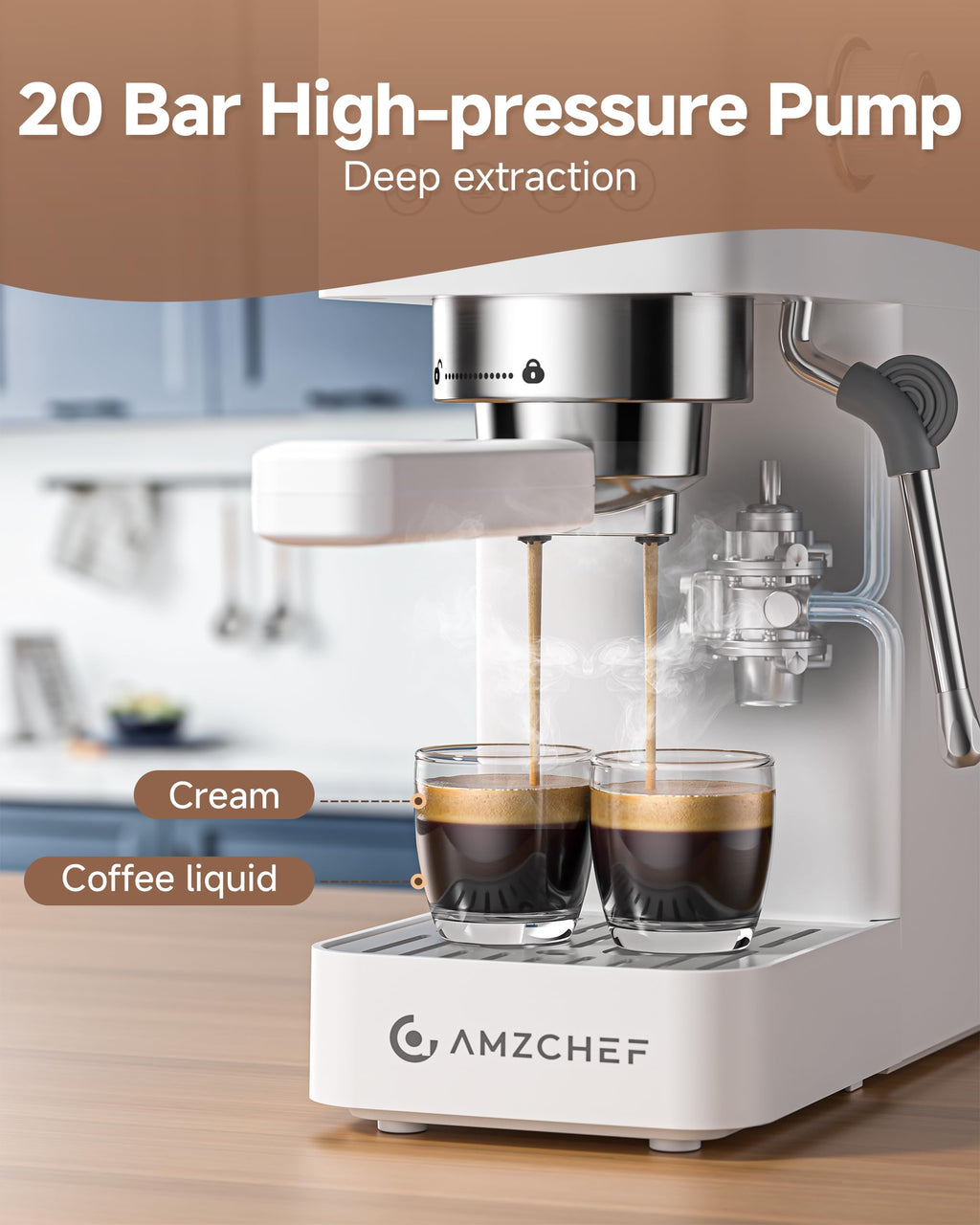 Compact 20 Bar Espresso Machine E47355