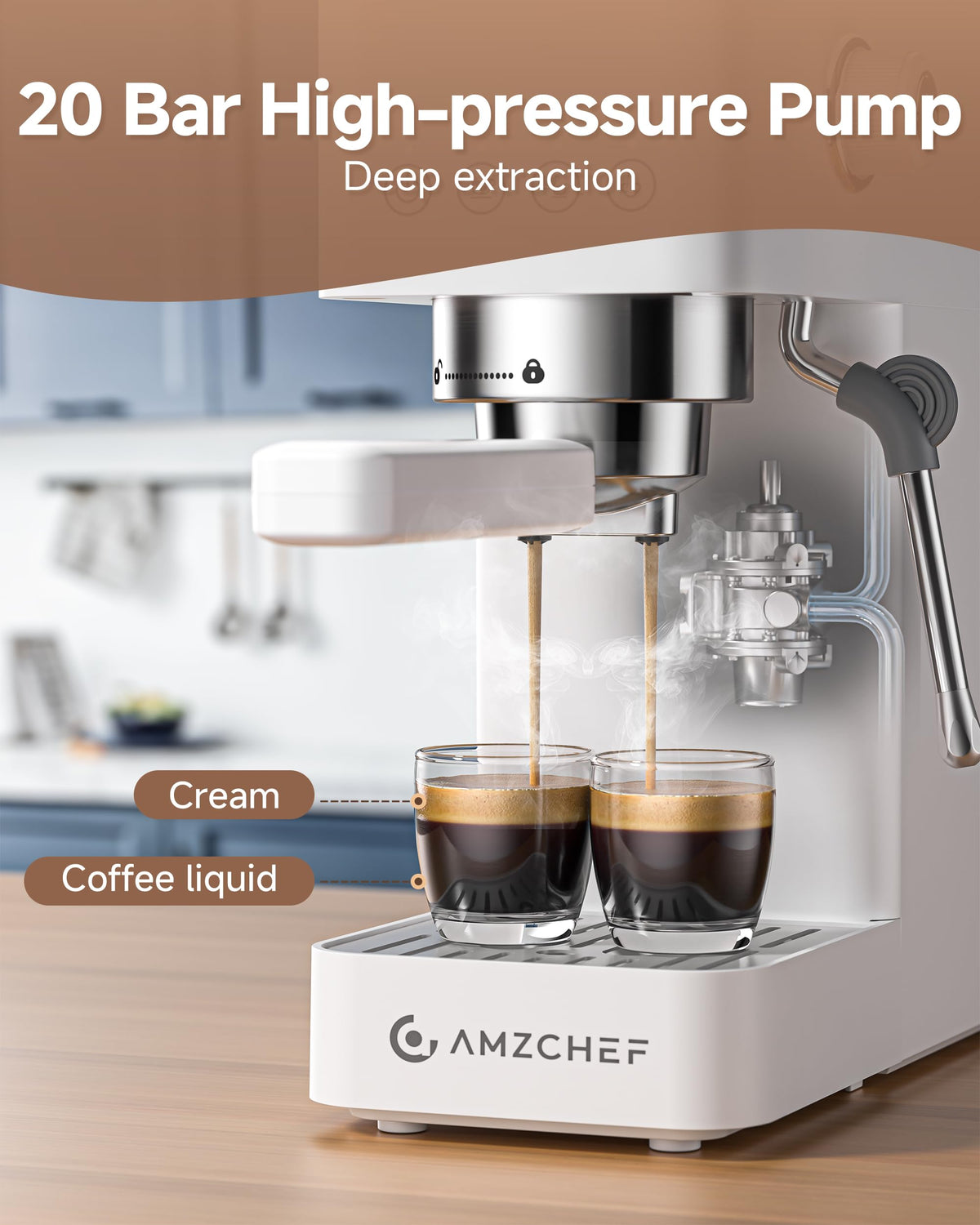 Compact 20 Bar Espresso Machine E47355