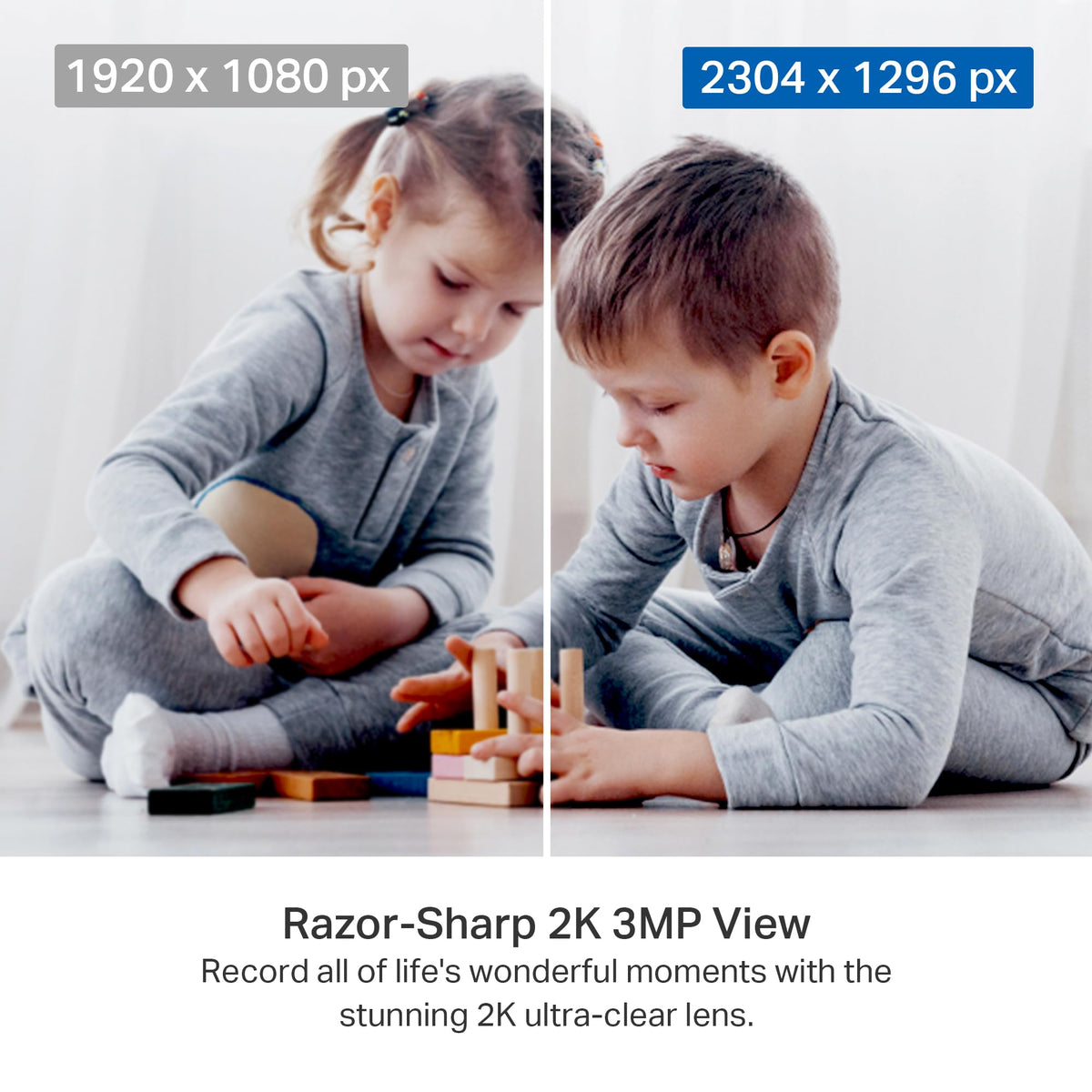 2K Pan Tilt Security Camera 2-Pack J28160