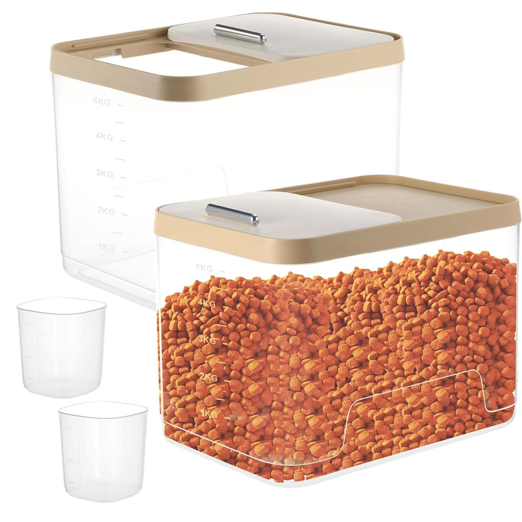 2 Pack 10 lb Clear Airtight Pet Food Storage Container L59287