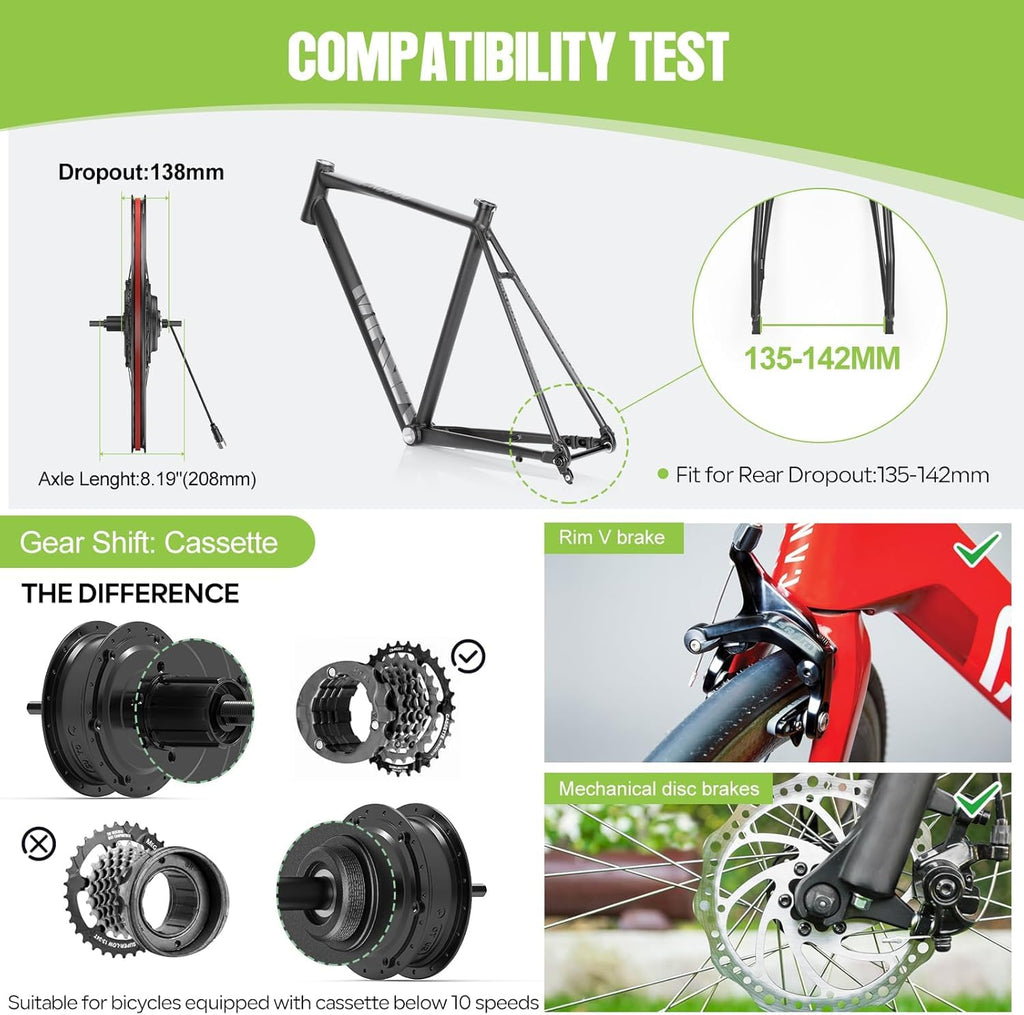 48V 500W 750W Electric Bicycle Conversion Kit M259528