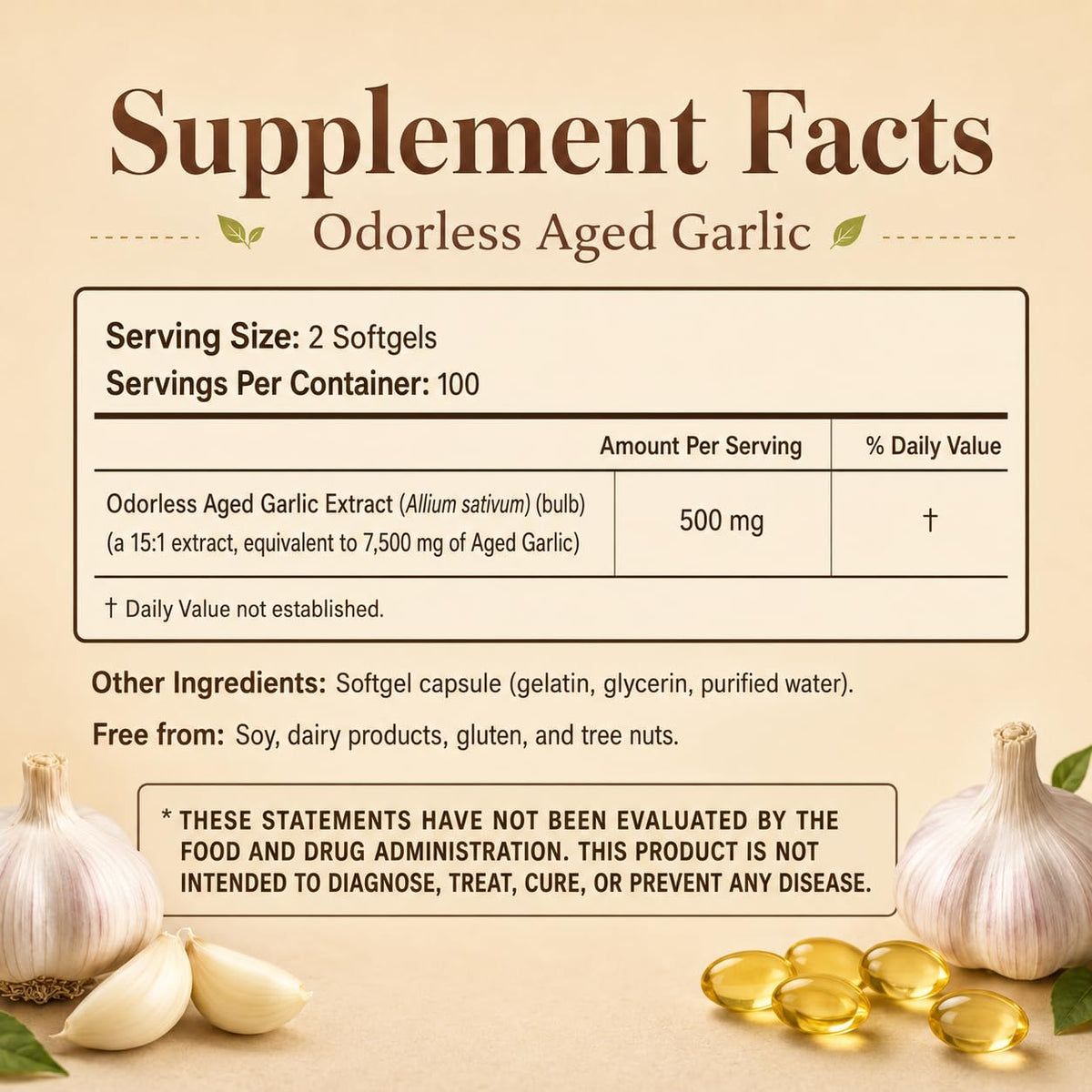 Aged Garlic Extract Softgels 200 Count D32612