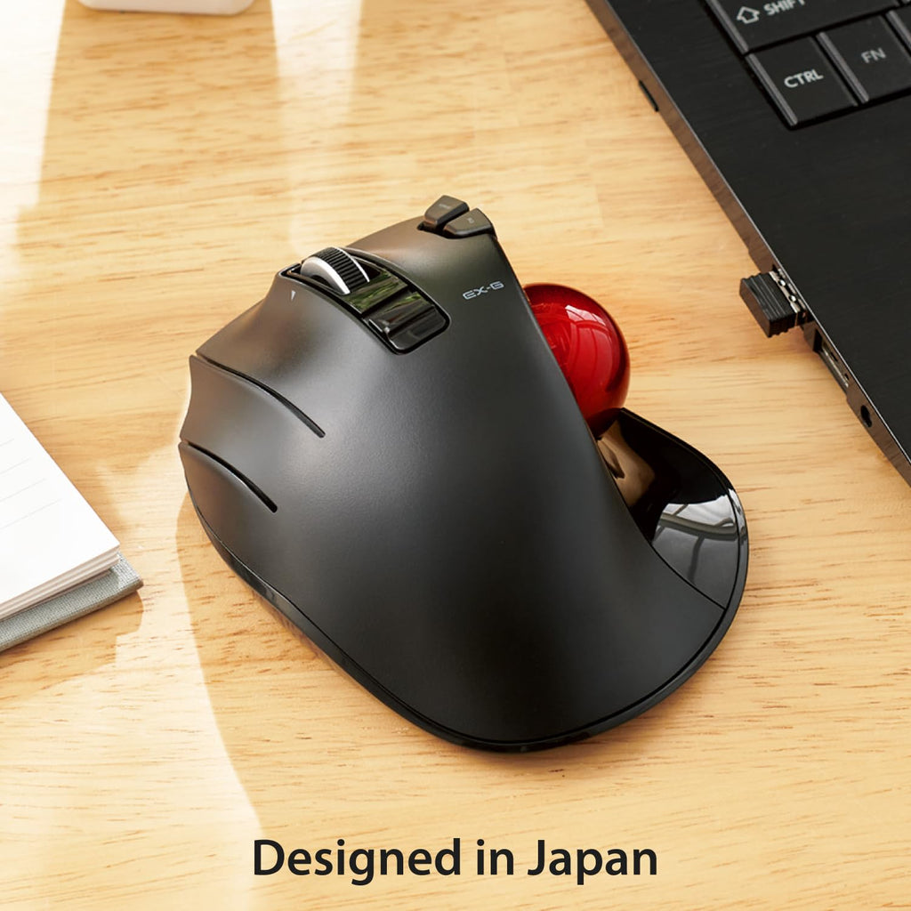 Wireless Left Handed Thumb Control Trackball Mouse D216