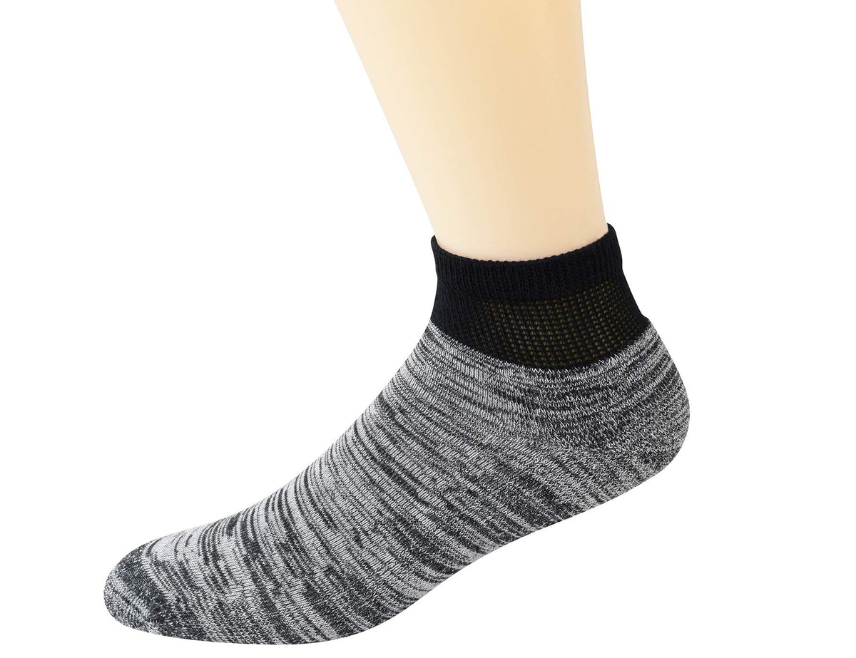 Men's 5 Pairs Low Cut Diabetic Socks with Cushion Sole and Seamless Toe N227774