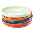 Ceramic Flat Pasta Bowl Plate Set of 4, 35oz Microwave Safe M520261