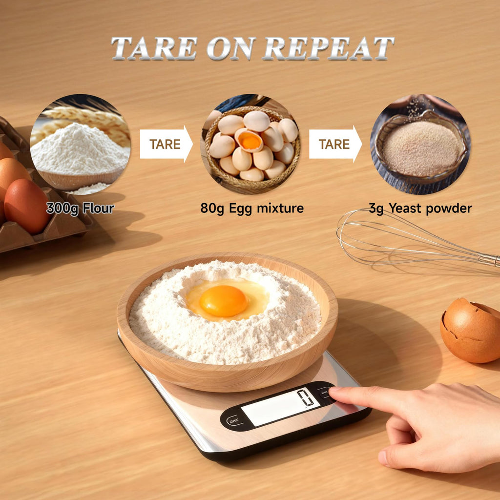 Digital Kitchen Scale 17 Pounds Capacity Stainless Steel W2188