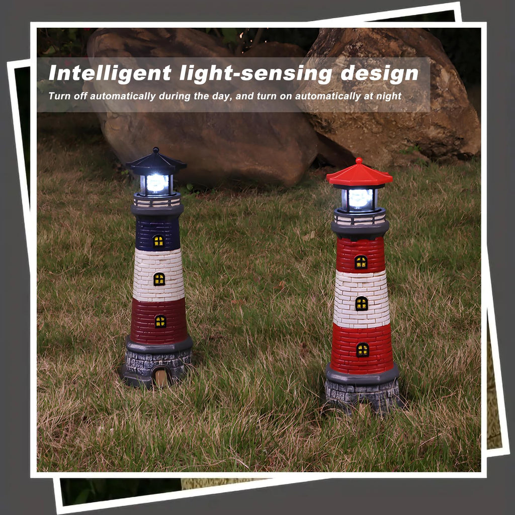 Solar Outdoor Lighthouse Garden Statue H858