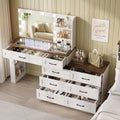 Antique White 6-Drawer Vanity Desk L719354