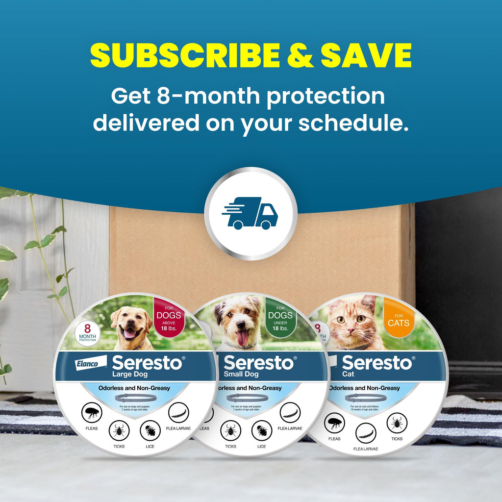 8-Month Flea & Tick Collar for Large Dogs Over 18 lbs O58636