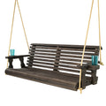 Heavy Duty 700 Lb Capacity Porch Swing with Cup Holders, 5 Foot F256