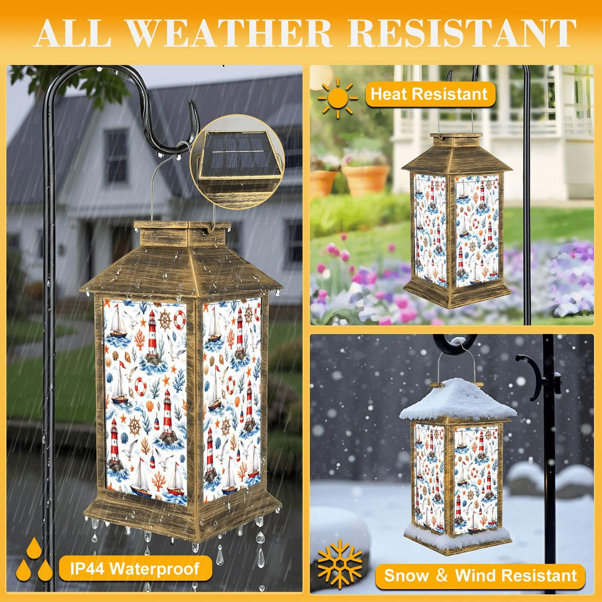 Waterproof LED Solar Lantern M97765