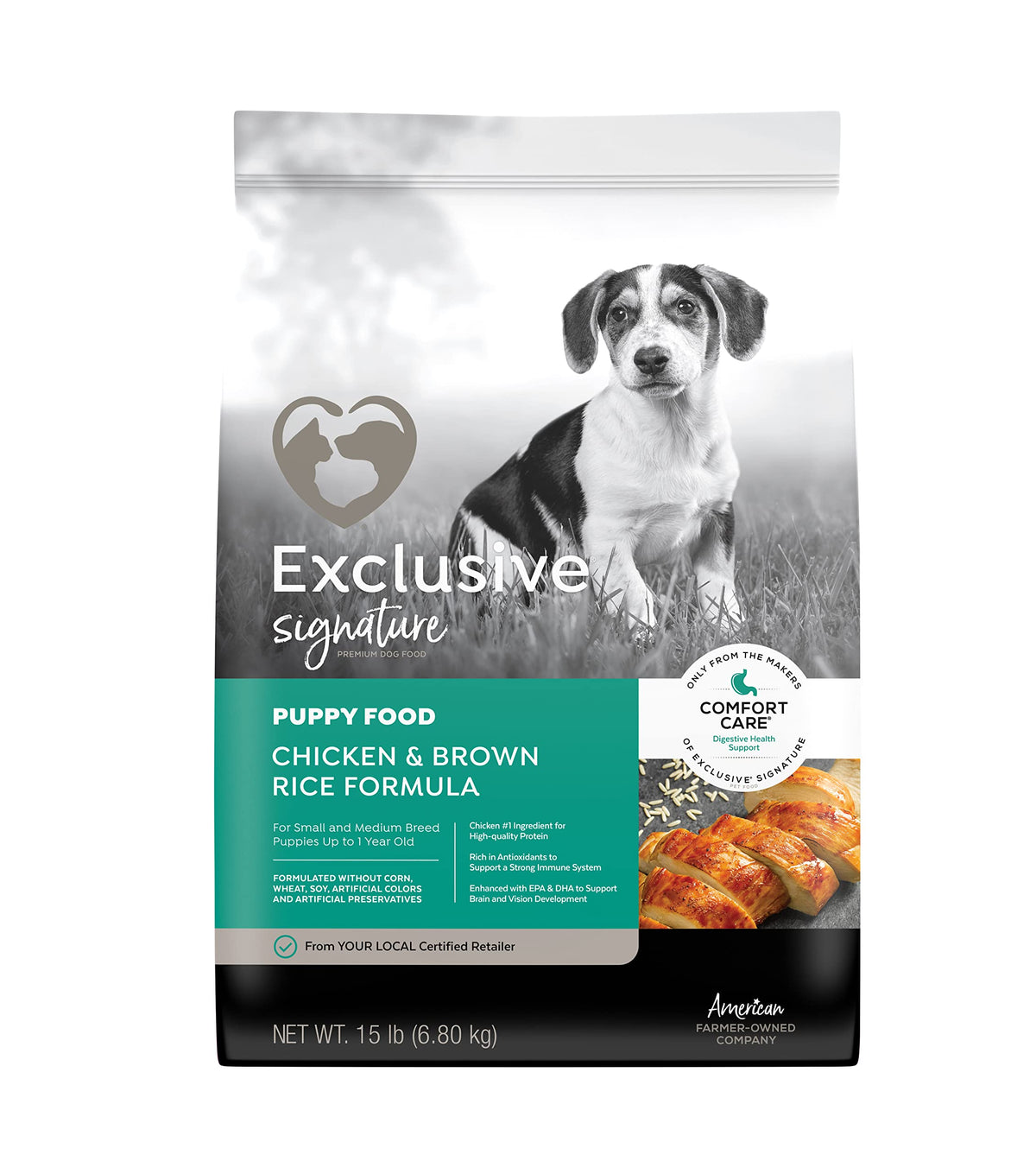 Puppy Chicken & Brown Rice Dog Food 15 lb Bag X469774