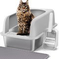 Stainless Steel Cat Litter Box with Lid J756414